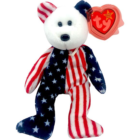 Ty Beanie Baby 1998 - Spangle USA w/ Protective Tag Covering - Picture 1 of 2